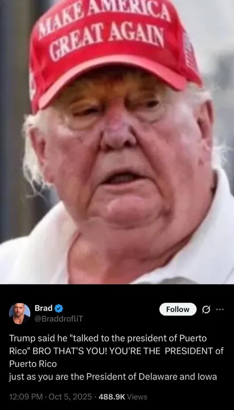 Trump fails to recognize US territory.