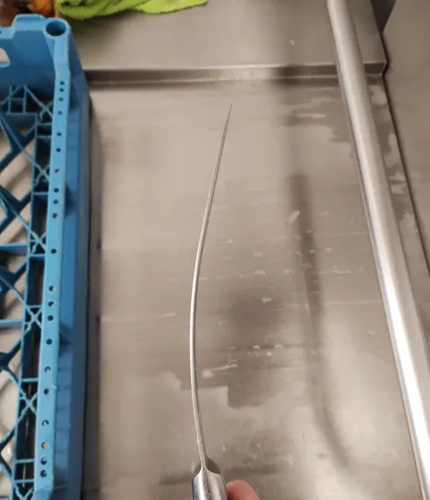 I let someone borrow my knife at work, this is how they gave it back to me