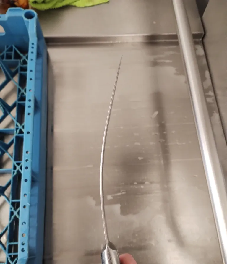 I let someone borrow my knife at work, this is how they gave it back to me