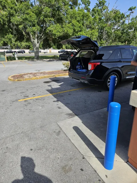 Four parking spots in front of the Watermill. This guy took all of them.