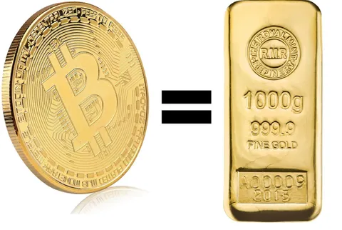 1BTC = 1kg of Gold