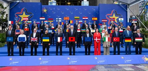 45 European Leaders attending the 6th European Political Community Summit in Tirana