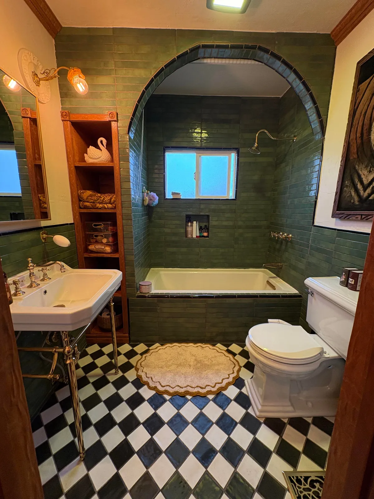 My husband and his cat remodeled our bathroom. He’s a tough foreman (the cat)