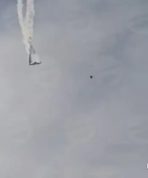 A cargo plane broke apart in mid-air and crashed