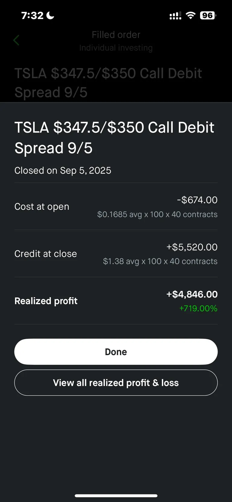 Welp, do I belong here folks? $674 into $5k overnight on $TSLA 💰