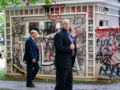 On His Way To His Photo Opp