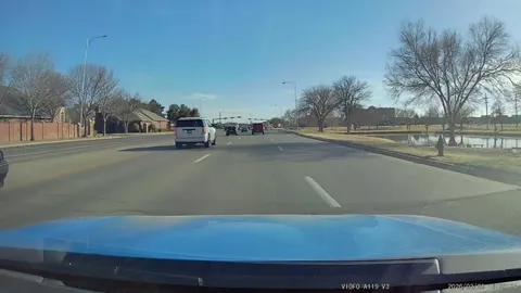 Red pickup almost strikes again [oc]
