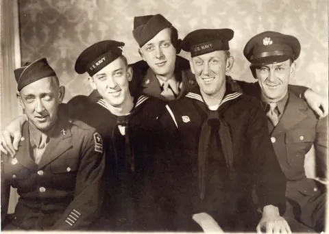 My great grandpa and his brothers in 1945.