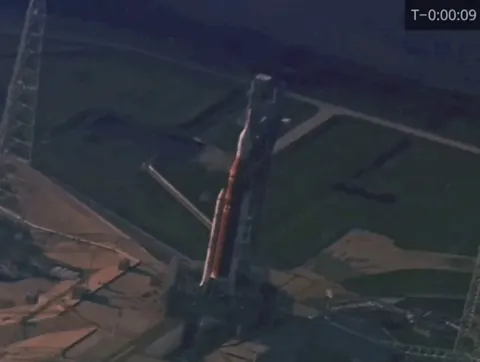 Amazing views of the Artemis II launch filmed from NASA's WB-57 high altitude aircraft (32s video here)