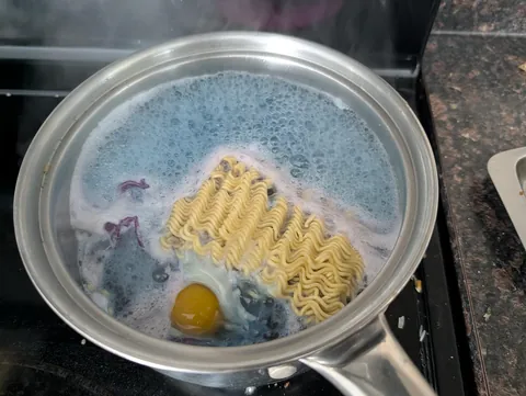 My ramen turned blue