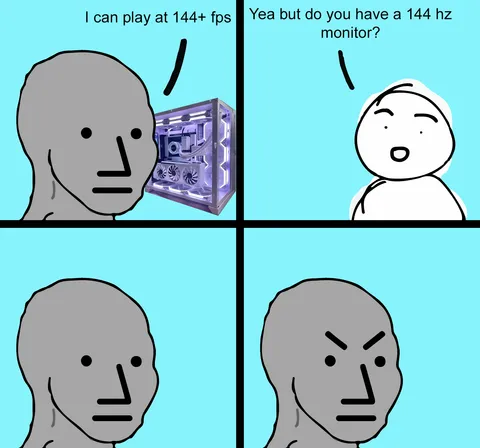 reminder to limit your frames with a lower hz monitor