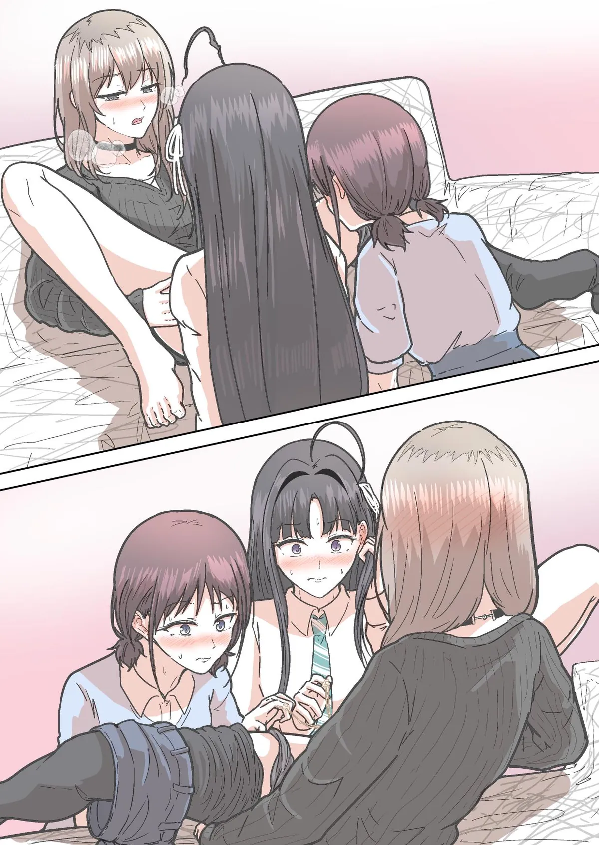 Girls stressed out during their first yuri experience (5tb) [Girls Band Cry]