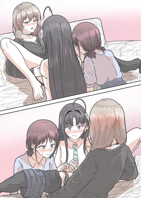 Girls stressed out during their first yuri experience (5tb) [Girls Band Cry]
