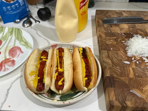 [homemade] onion dogs