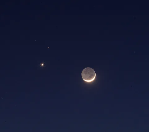 Venus, Mars and Moon. Image credit: Peter Barvoets