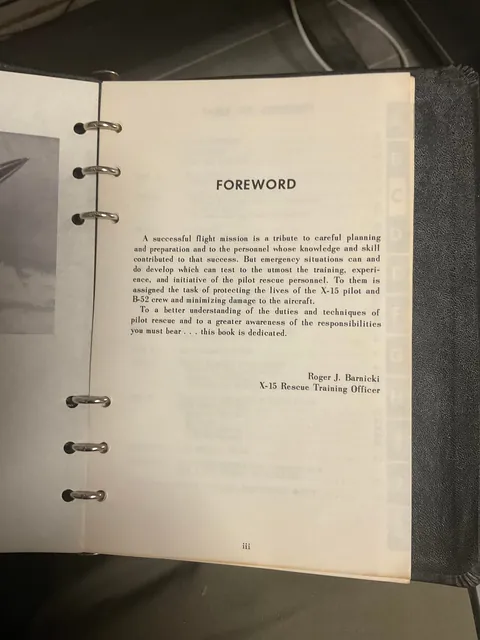 X-15 Pilot Rescue Handbook circa 1965