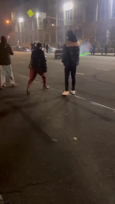 This woman gets thrown from a car and jumps right back in.