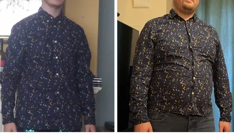 When you try on a shirt from a decade ago