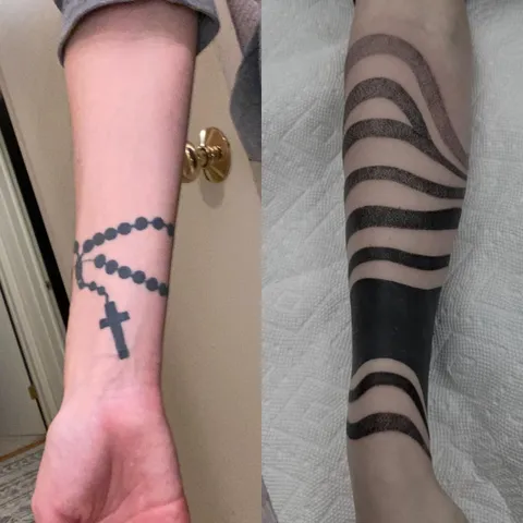 Before and after, latter is by Mike Riina at Lionfish tattoo in Lansing Michigan