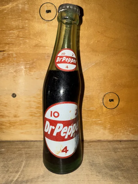 Dr Pepper bottle that survived a warehouse fire in the 1950s.
