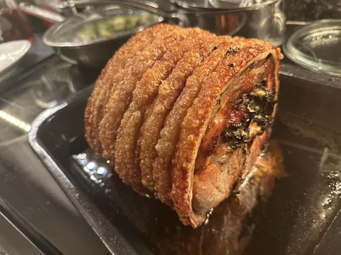 [homemade] The crackling on this porchetta…