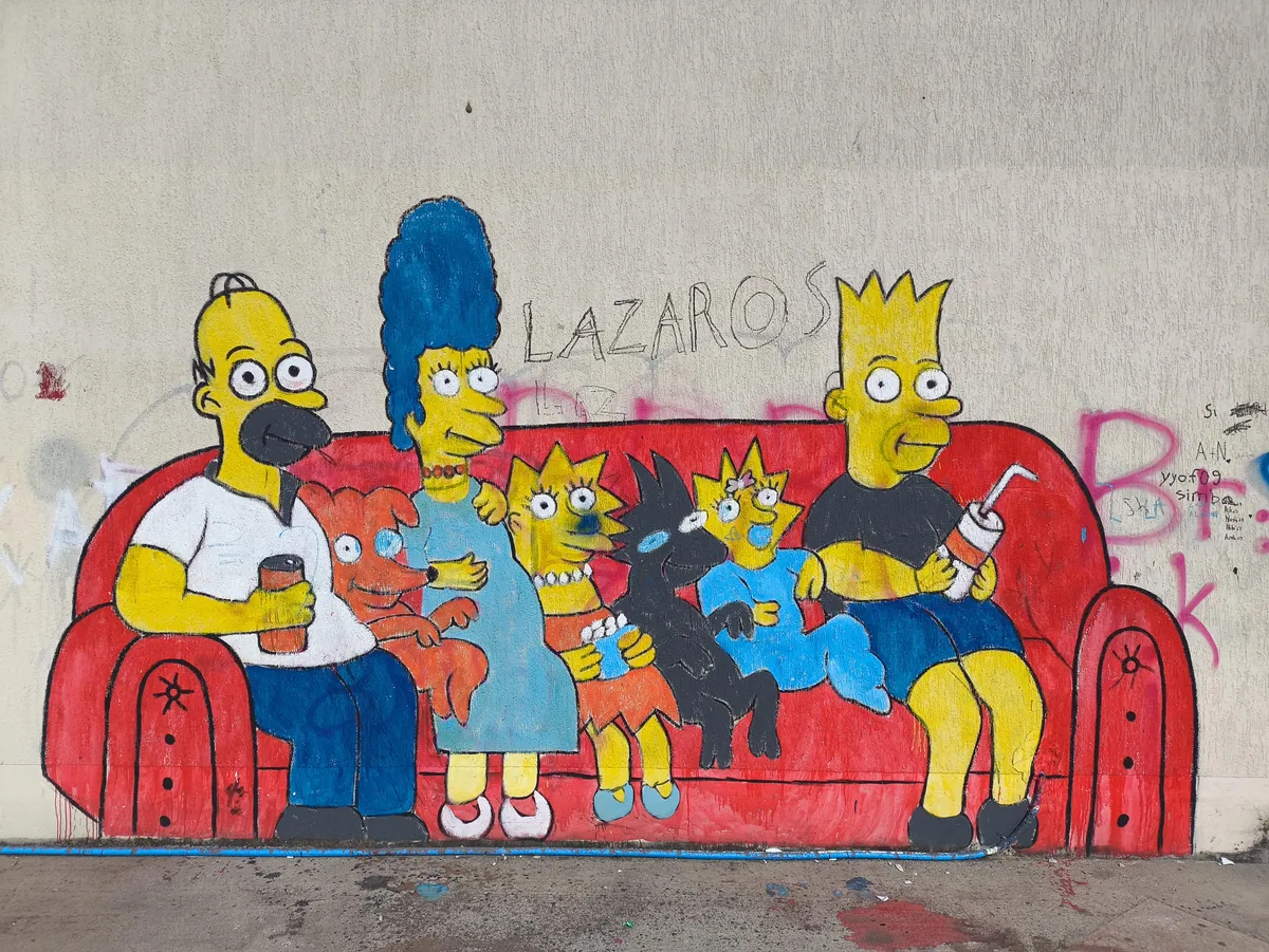 This terrible Simpsons graffiti I saw in Vlorë, Albania