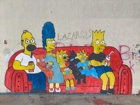 This terrible Simpsons graffiti I saw in Vlorë, Albania