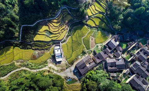 Xiadi paddy field bookstore. Xiadi village, Pingnan county, Fujian province, China