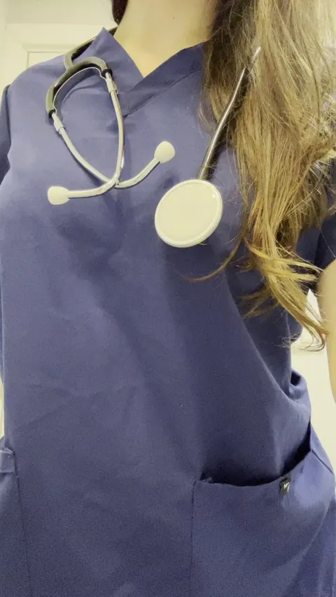 even bra is not able to hide latina nurse boobs