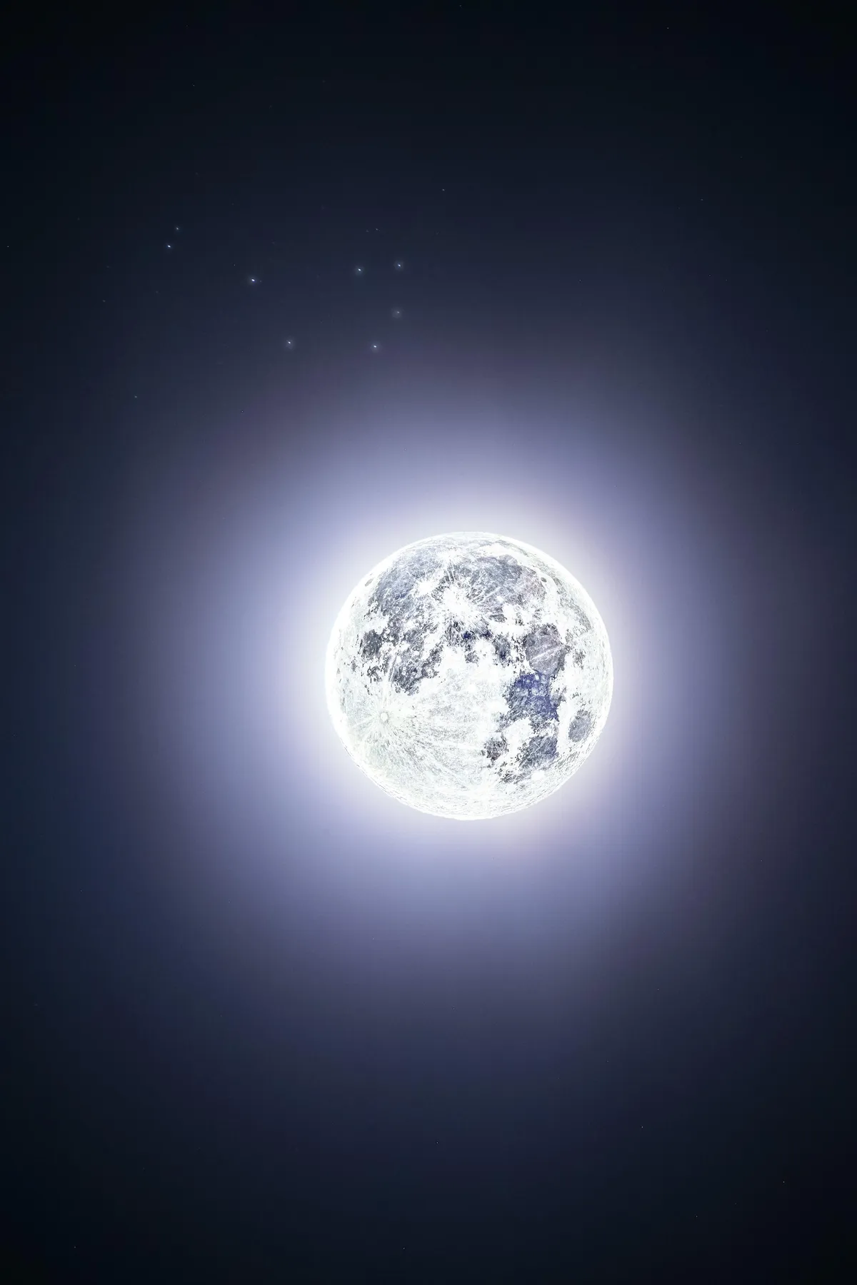 The Supermoon Passed Over the Pleiades (Seven Sisters) Last Night.