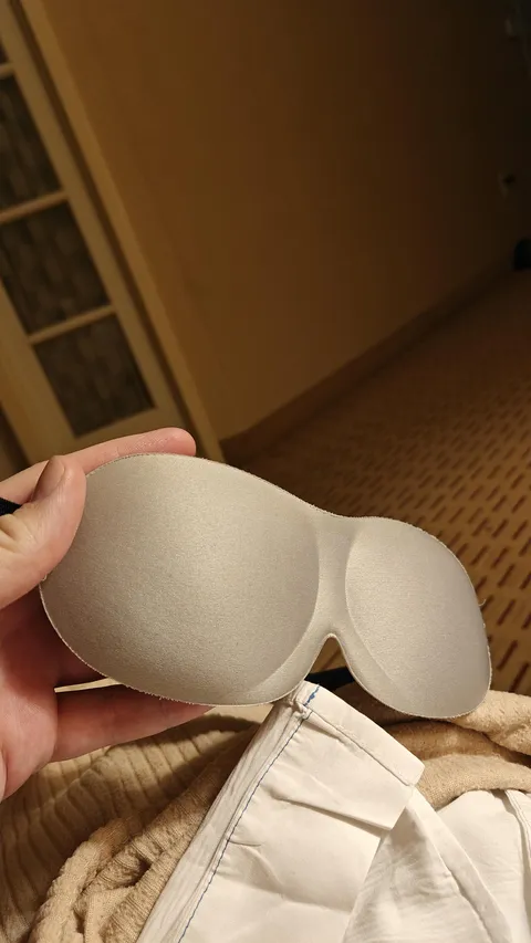 My eye mask kinda looks like a bra