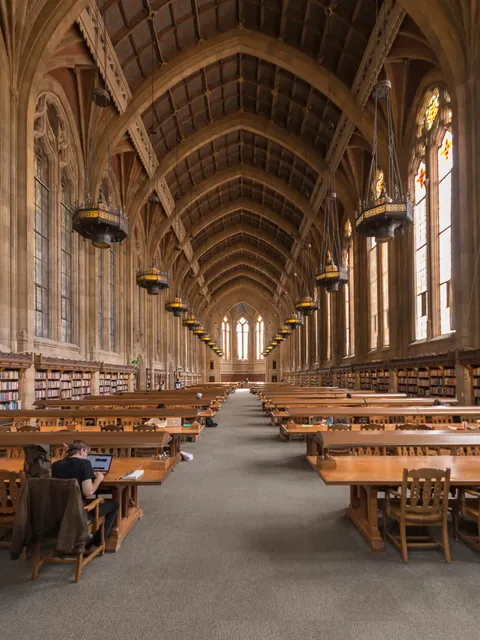 The Suzzallo Graduate Reading Room at the University of Washington, Seattle [1795x2394]