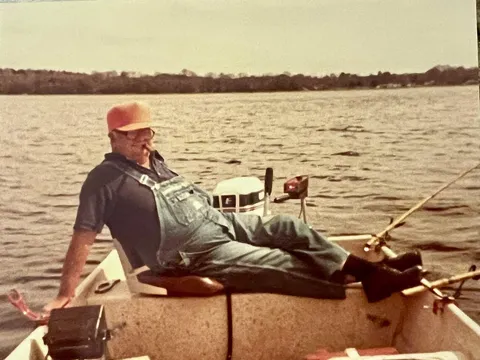 Uncle out on the lake, early 70’s