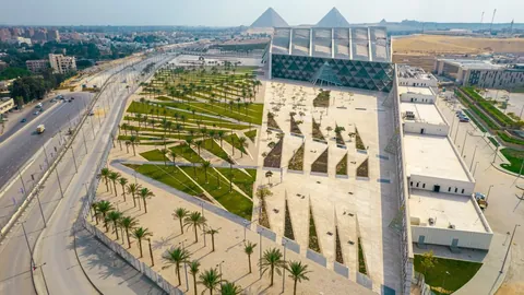 Grand Egyptian Museum by Heneghan Peng Architects in Giza, Egypt. The largest museum in the world for a single civilization