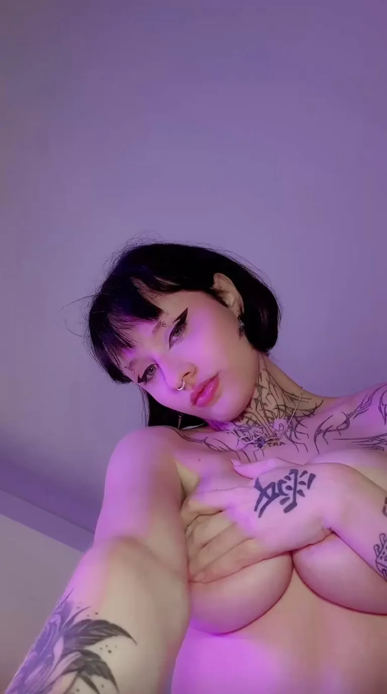 My bouncing natural goth tits