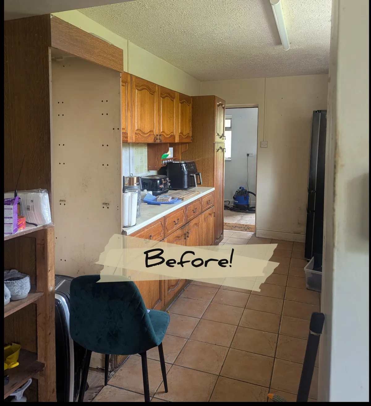 Our cottage kitchen, swipe for before