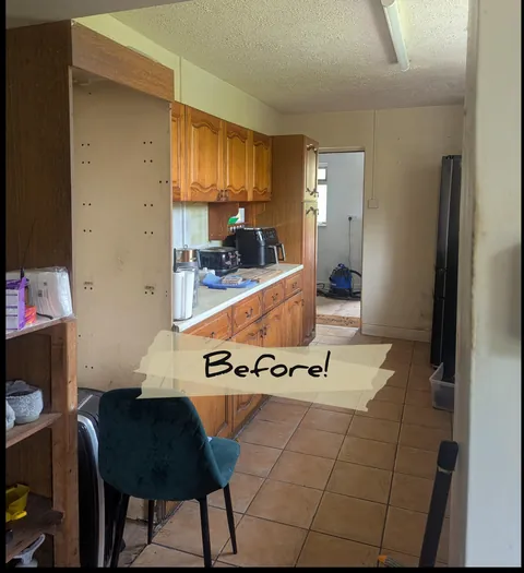 Our cottage kitchen, swipe for before