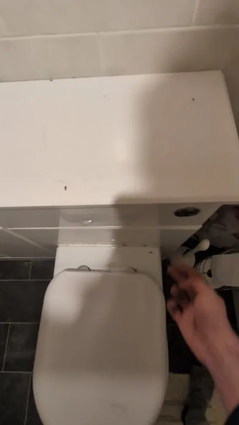 How my toilet was left after the plumber came round to find a leak