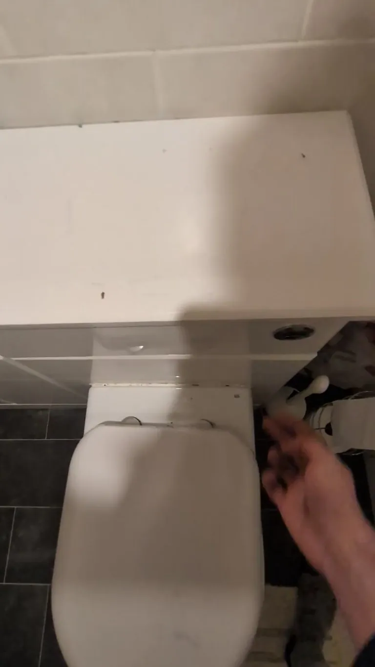 How my toilet was left after the plumber came round to find a leak