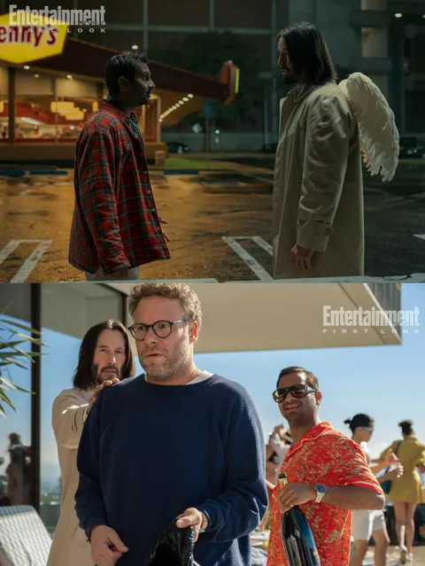 First Images from Aziz Ansari's 'Good Fortune' - Follows an angel named Gabriel (Keanu Reeves), who tries to show a struggling gig worker, Arj (Ansari), that money can’t buy happiness by body-swapping him with his wealthy employer, Jeff (Seth Rogen).