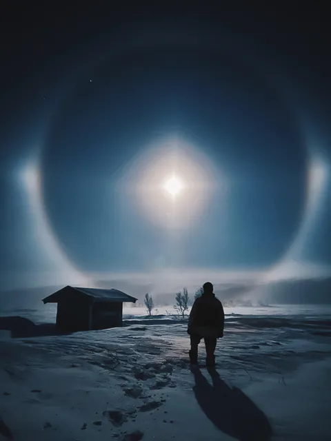 Halo around the moon?