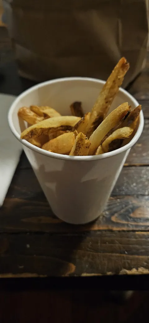 My Five Guys Fries, sad day. Not even full, let alone are there any extra in the bag.