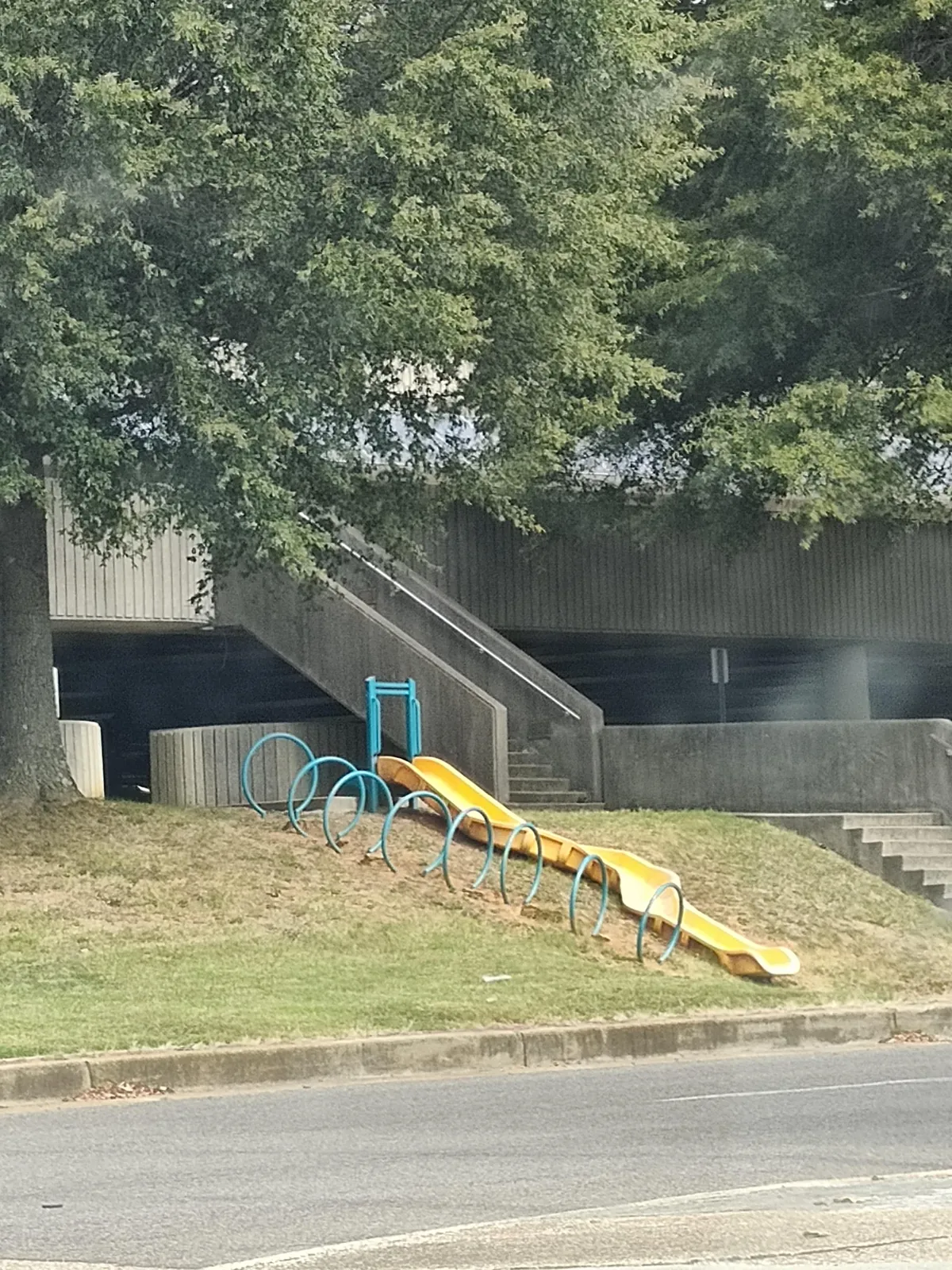This slide and parking garage
