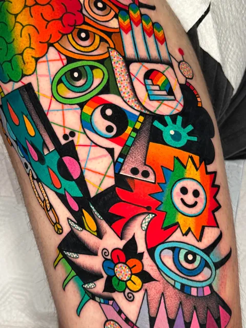 Three way collab with me (Mike Boyd) x Winston the Whale x Chidgey done at Mirrored perception in Austin Texas.