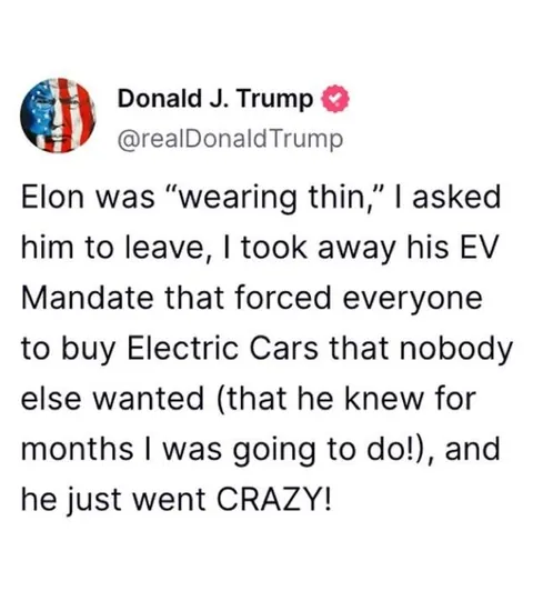 Elon accuses Trump of being in Epstein files, Trump says Elon was asked to leave