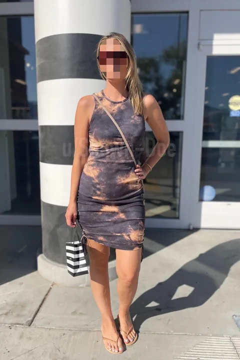 Wife loves goin out in small dresses especially without underwear :) she did it a lot in college &amp;told me stories of how she’d get bent over 🤍 After all the cock she’s taken would you still fuck this 80’s mom?