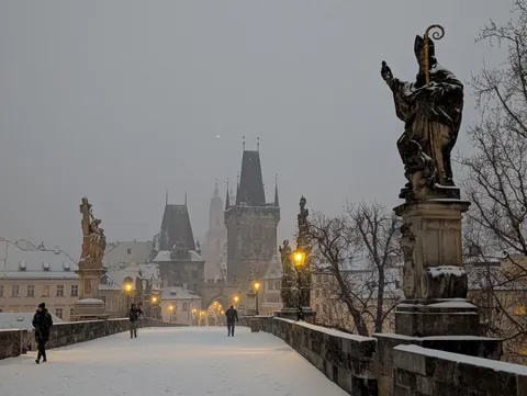 Prague in the winter