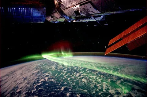 The Aurora Borealis As Seen From Space...