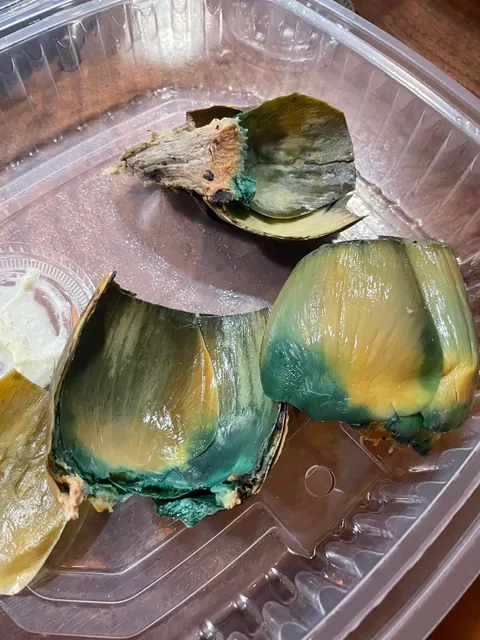 Ordered takeout and this is how all of my artichokes came. Before I ask the restaurant "WTF?", is this WTF worthy or are teal artichokes a thing?
