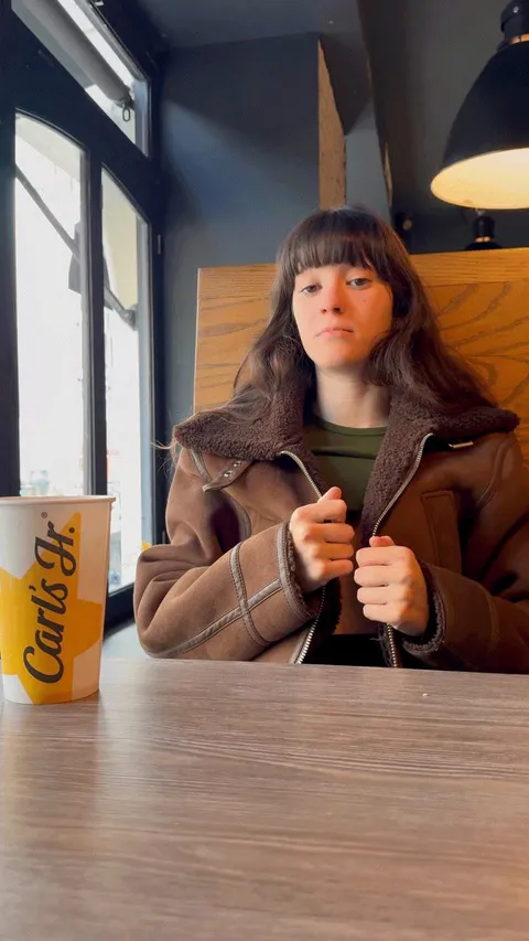 Adding charm to my burger run with every glance 